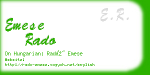 emese rado business card